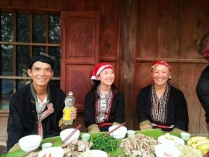Une famille Dao rouge Sapa