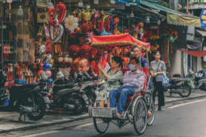 Balade en cyclo pousse - vieux quartier de Hanoi